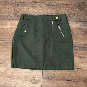J. Crew Green Mini Skirt